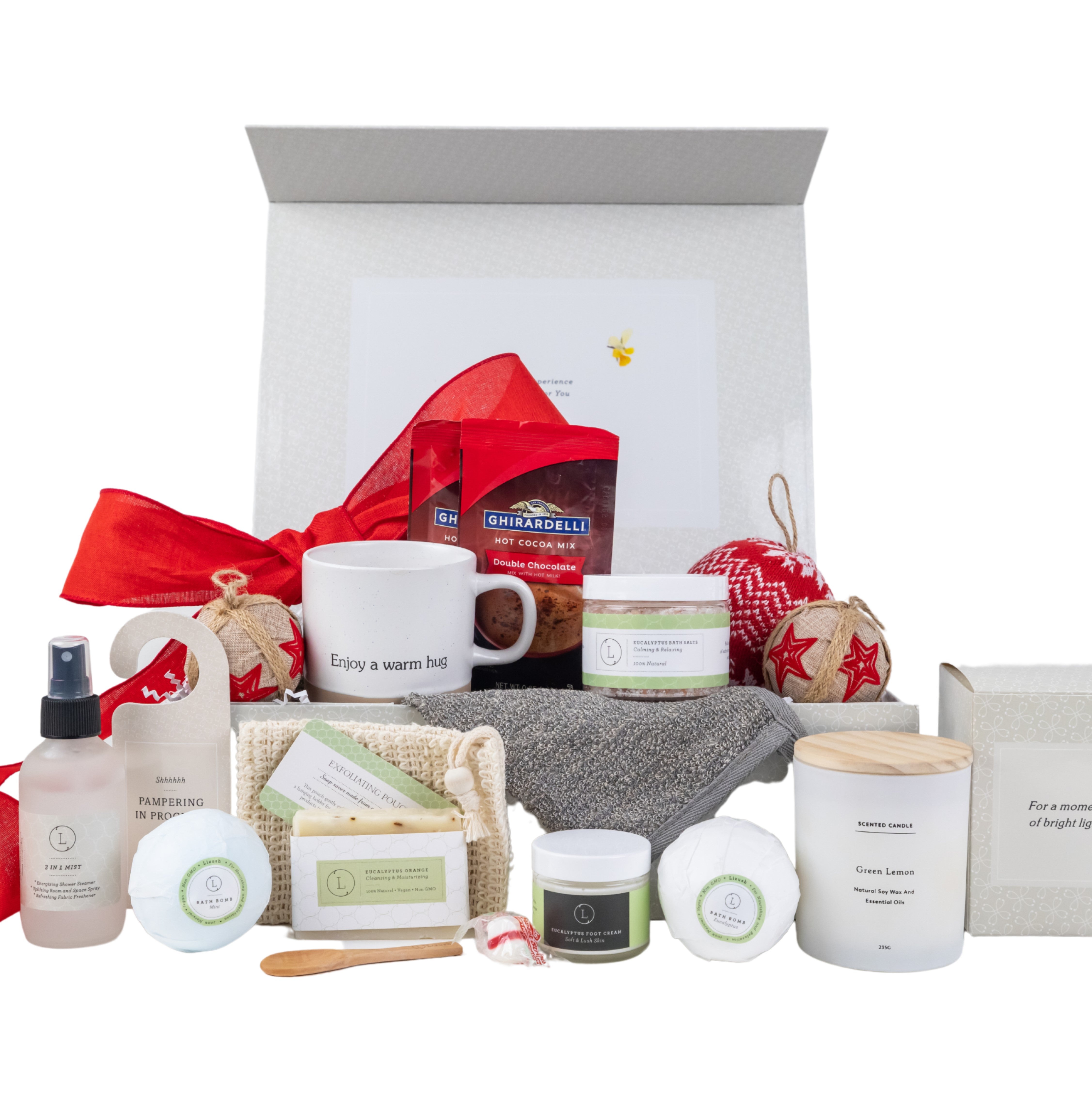 Christmas Spa Gift Basket, Christmas Gift Set Box