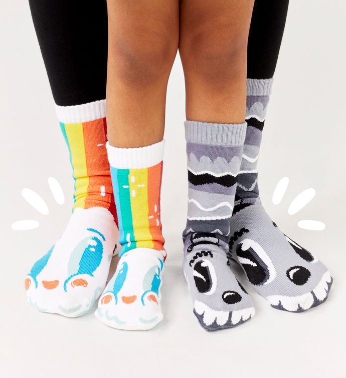 Rainbowface & Mr. Gray Pals Socks