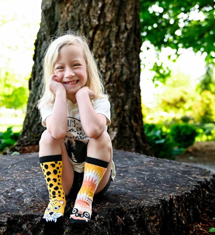 Sloth & Cheetah Pals Socks