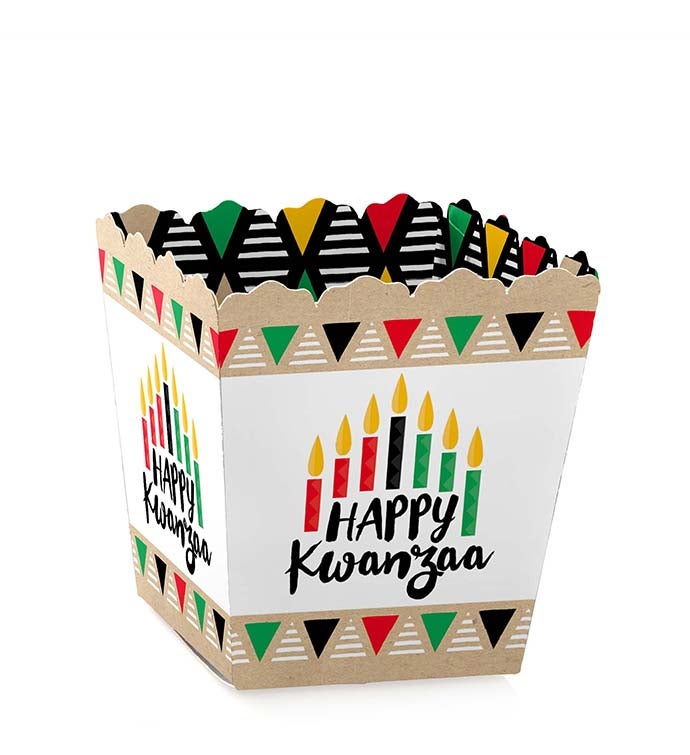 Happy Kwanzaa   Party Mini Favor Boxes   Party Treat Candy Boxes   12 Ct