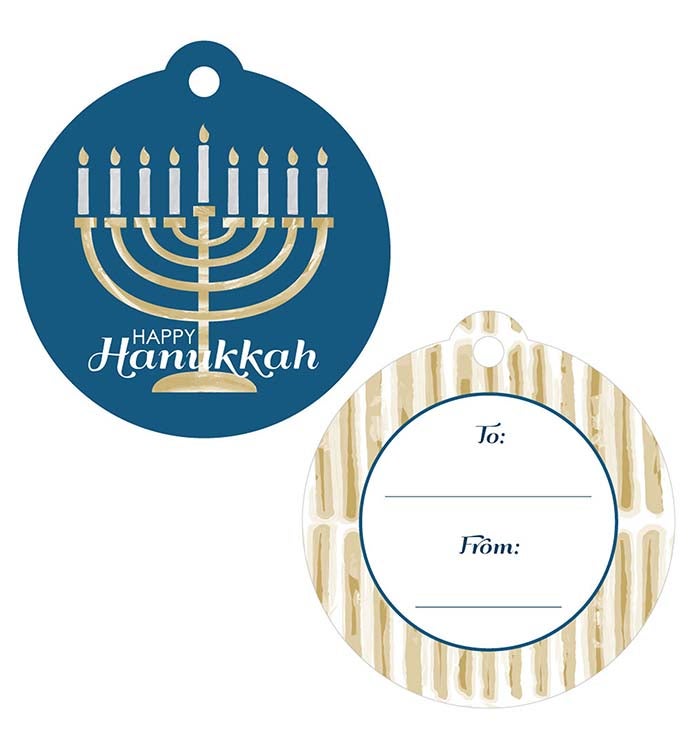 Happy Hanukkah   Chanukah To And From Favor Gift Tags   Set Of 20