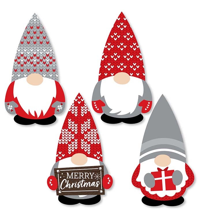 Christmas Gnomes   Diy Shaped Holiday Party Cut outs   24 Ct