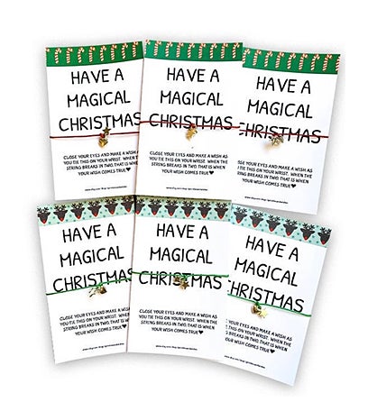Have A Magical Christmas Set Of 6 Wish Bracelets