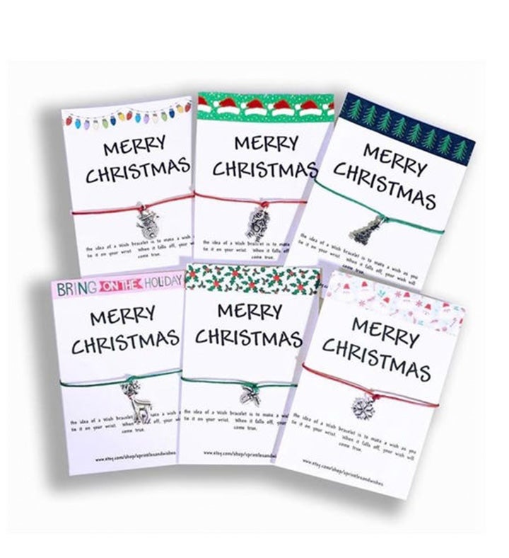 Merry Christmas Wish Bracelets Set Of 6