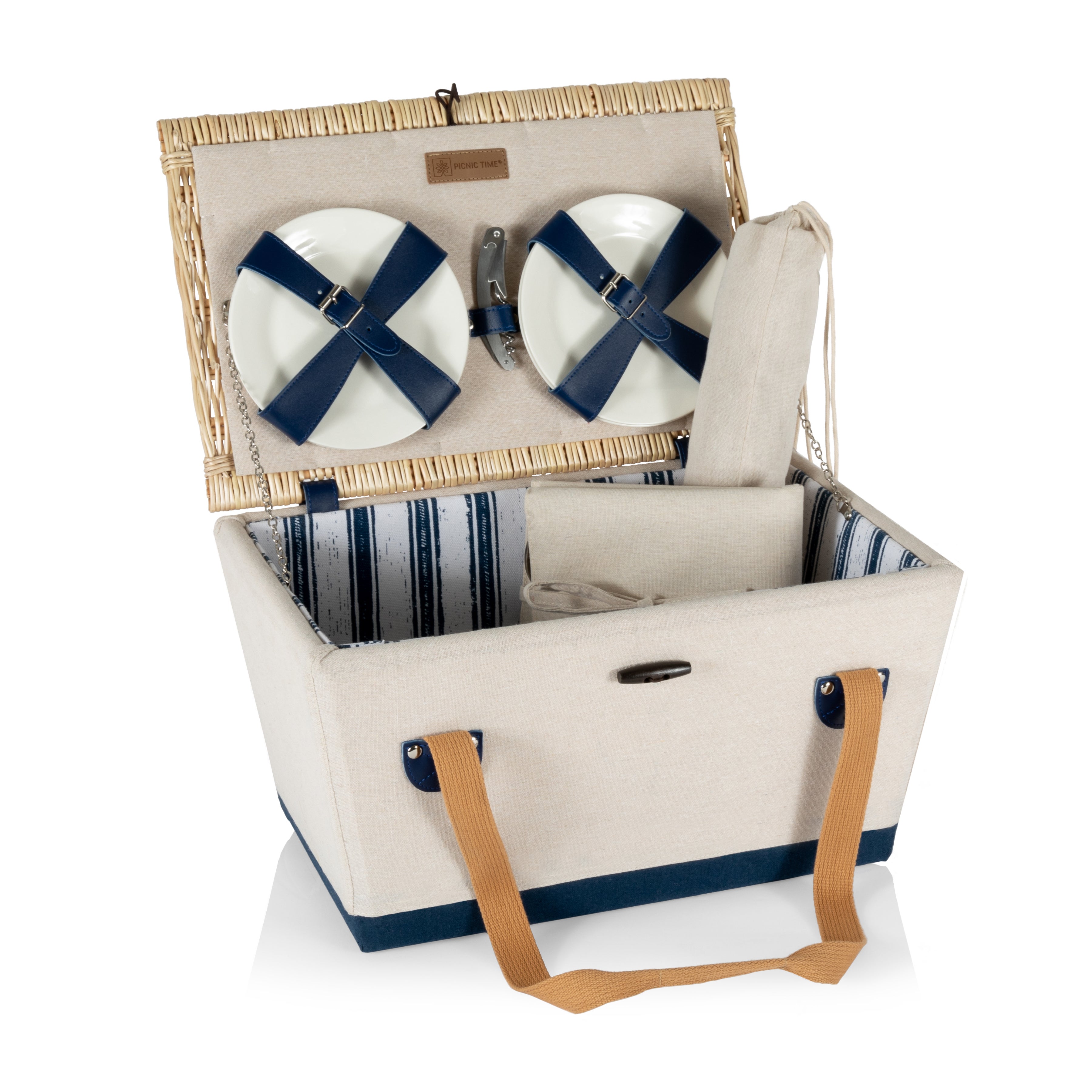Boardwalk Picnic Basket For 4, (beige)