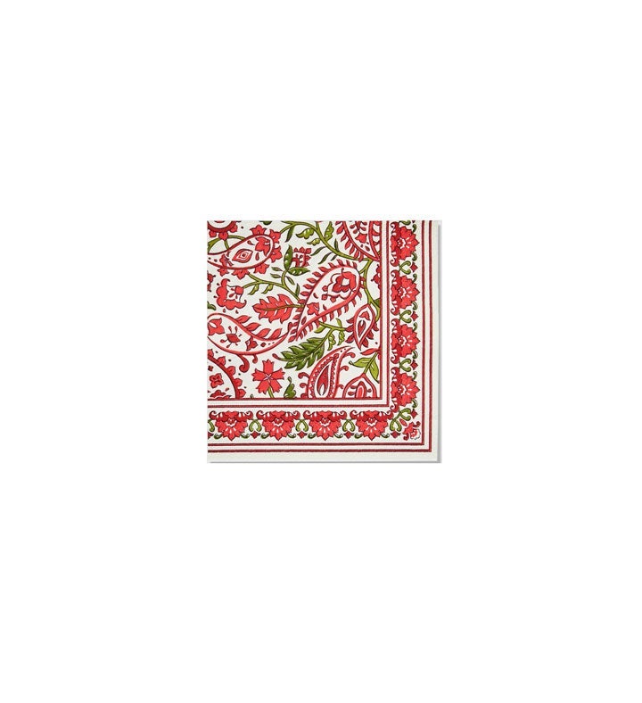 Festive Paisley Cocktail Napkins  25 Per Pack