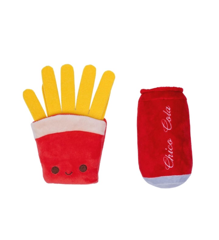 Cola & Fries Plush Dog Toy