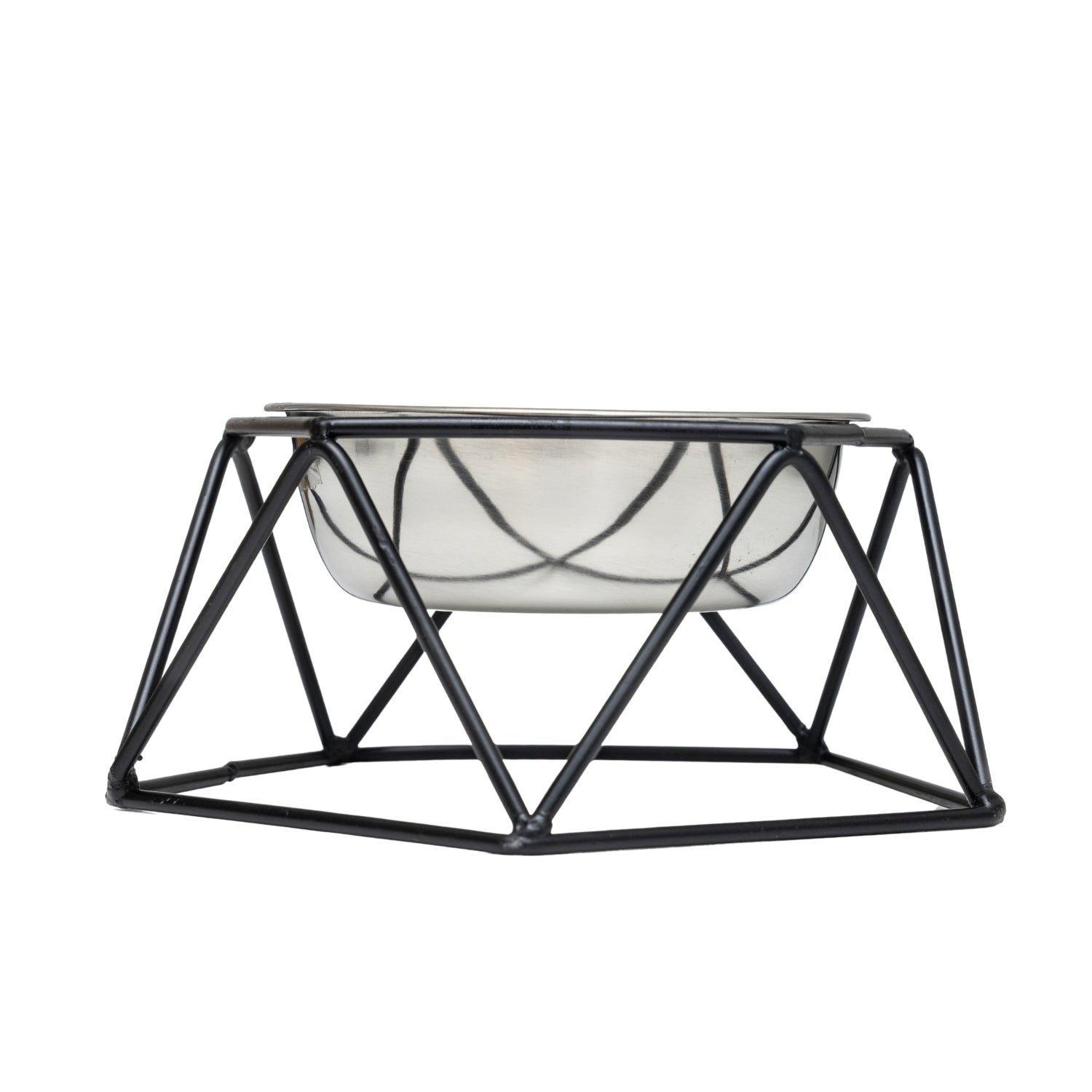 Eco-friendly Elevated Geometric Single Dog Bowl Feeder