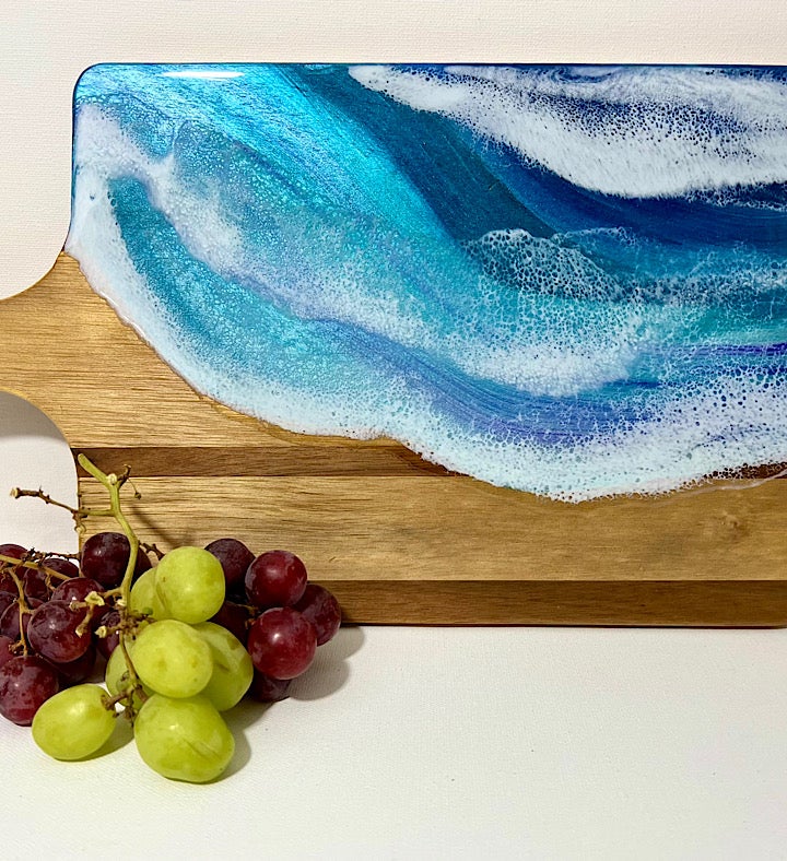 Hand-painted Seascape Cutting Board