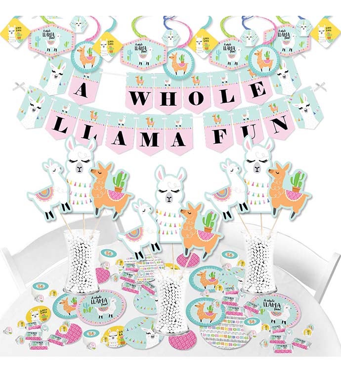 Whole Llama Fun   Party Supplies   Banner Decoration Kit   Fundle Bundle