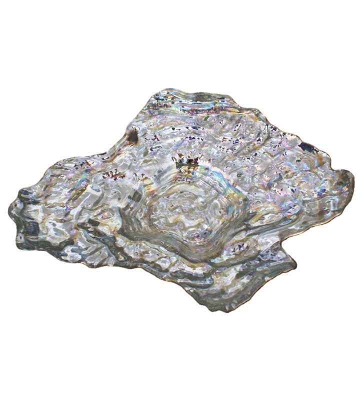 Oyster 17.5" Glass Centerpiece