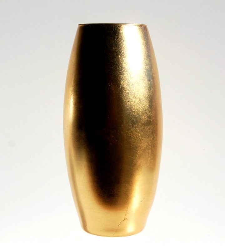 Gilt 10" Gilded Glass Vase