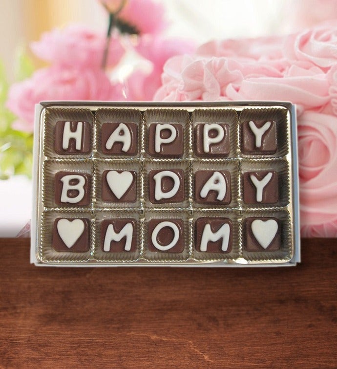 Happy Birthday Mom Chocolate Message Birthday Gift For Mommy