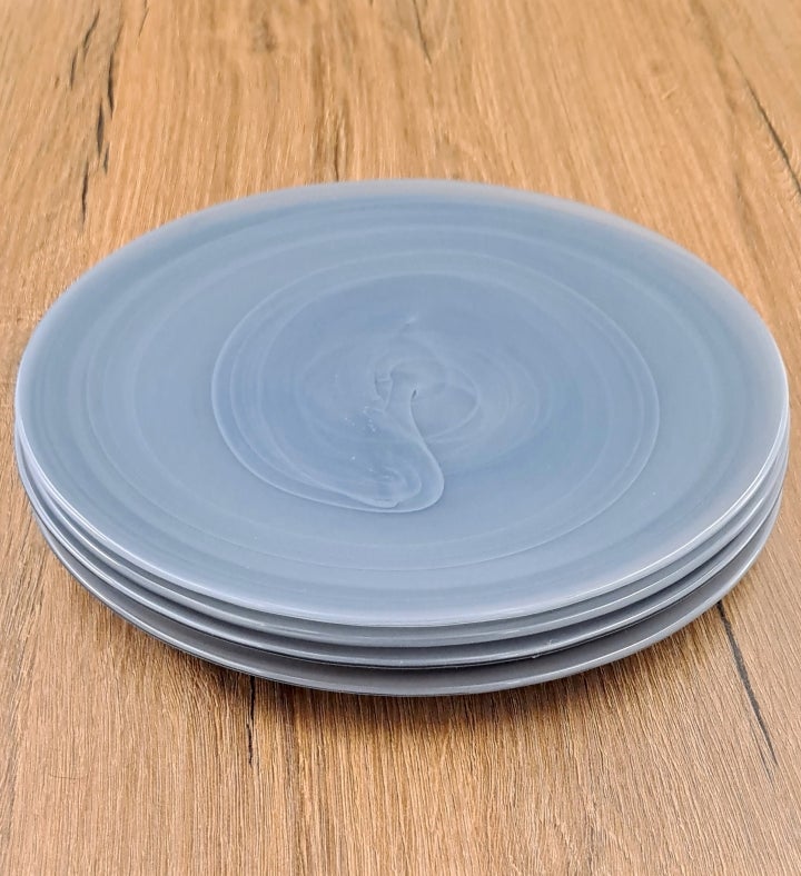 Nuage Set/4 8" Glass Salad Plates