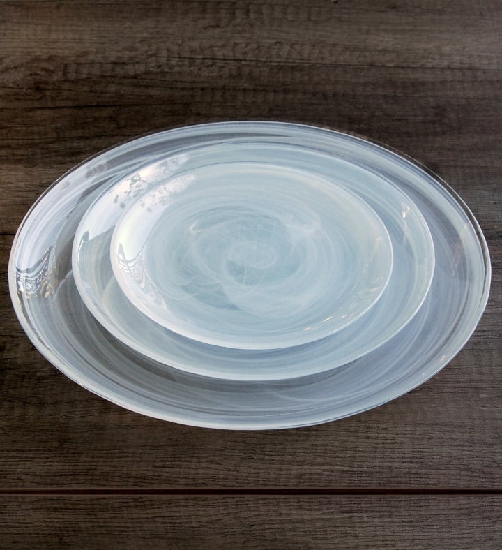 Nuage 12pc Glass Dinner Plate Set