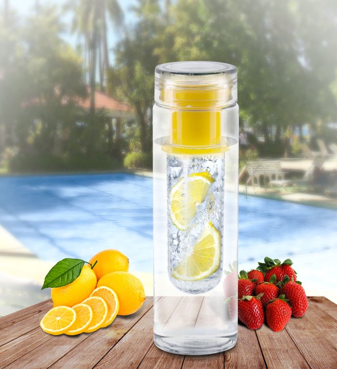 Infuze H2o 24oz Fruit Infusion Water Bottle Blue, Bpa Free