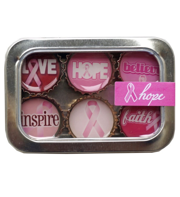 Hope Breast Cancer Awareness Magnet Gift Set   Six Pack