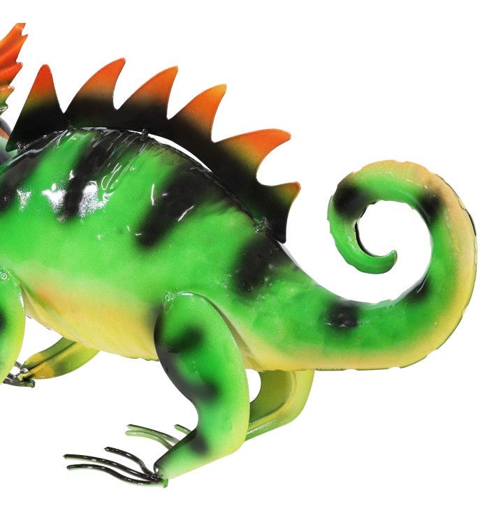 Greg And Gary The Green Chameleons Indoor/outdoor Metal Statues - 8.5" H