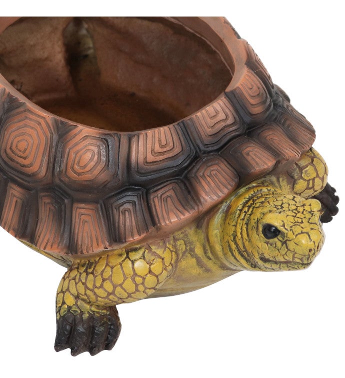 Teddy The Turtle Indoor/outdoor Polyresin Garden Planter - 11-inch