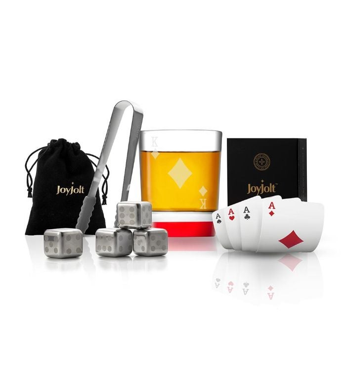 Poker Whiskey Glass Gift Set