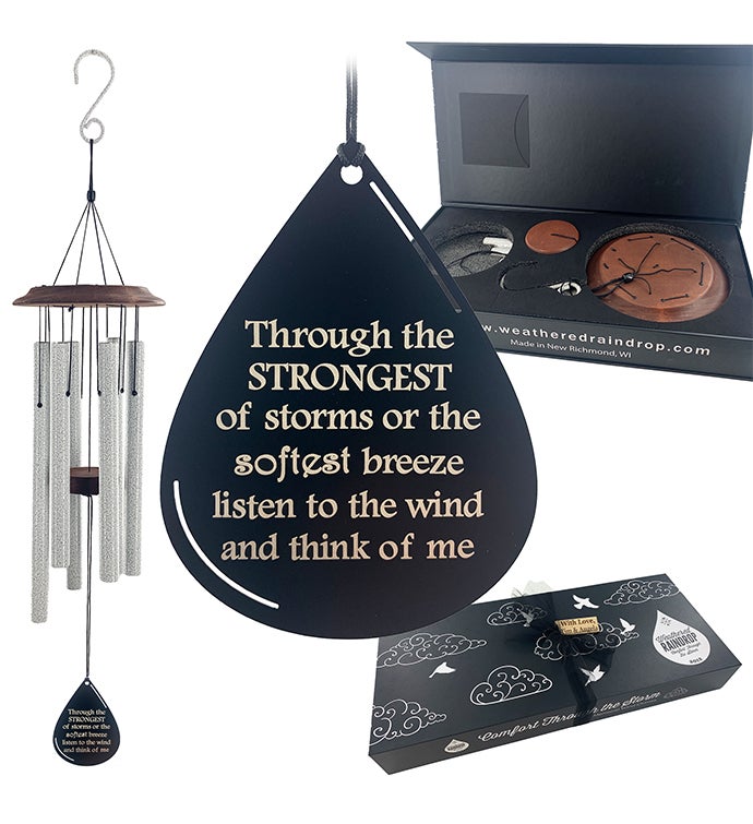 Sympathy Teardrop Wind Chime In Memory Of A Loved One