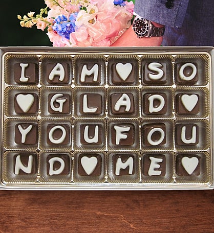 I Am So Glad You Found Me Love Gift For Girlfriend Chocolate Message