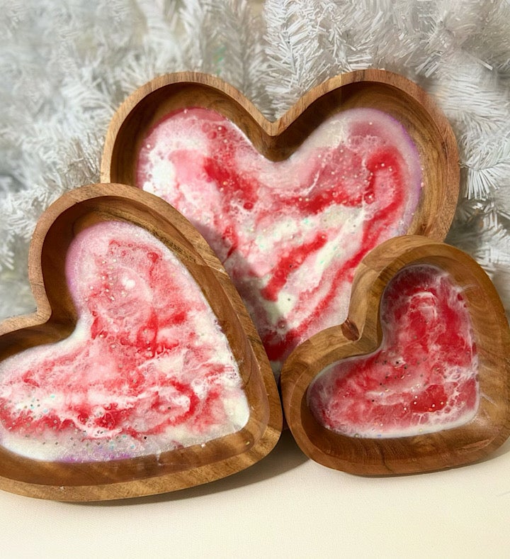 Hand painted Heart Bowls