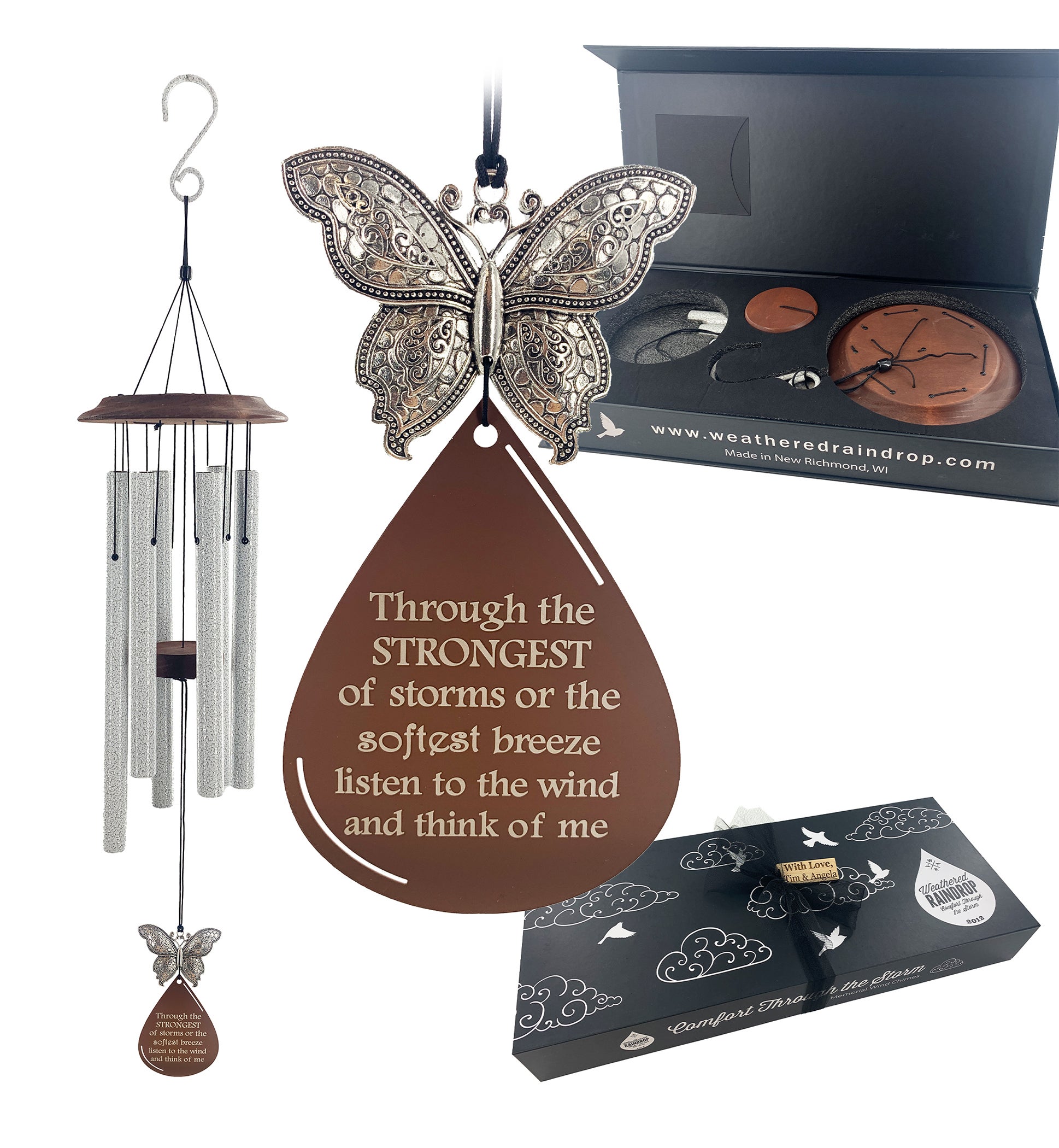 Listen To The Wind Memorial Teardrop Wind Chime Sympathy Gift
