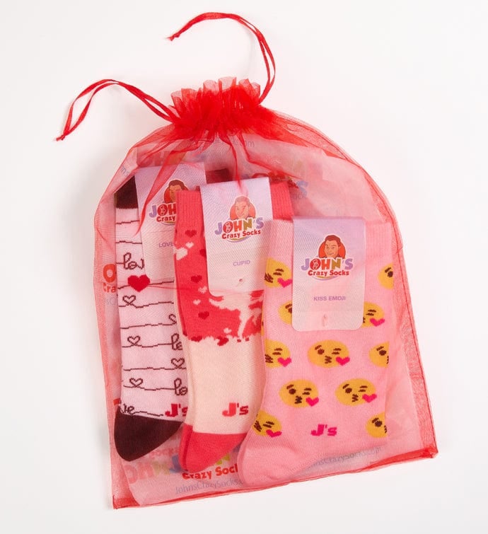 Valentine's Socks Gift Bag For Her