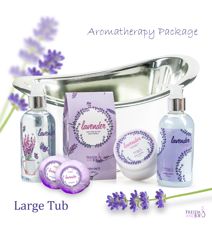 Lavender Bath and Body Spa Gift Set Tub