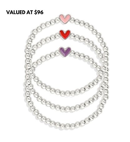 Luca + Danni Heart Stretch Bracelet Set