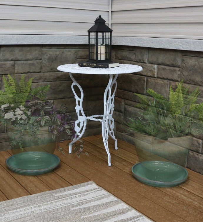 Set Of 4 Glazed Ceramic Planter Saucer