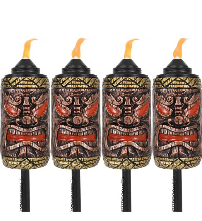 3 in 1 Tiki Face Outdoor Lawn Torch