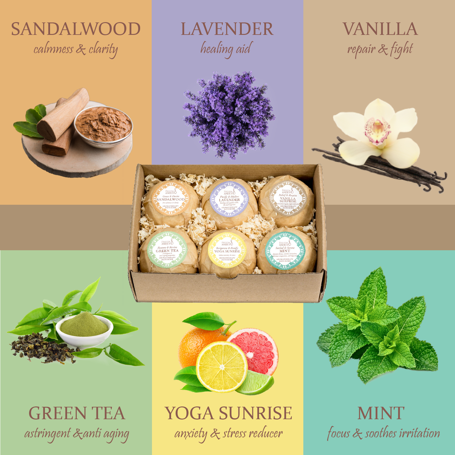 6 Refreshing Calming Relaxation Aromatherapy Bath Bombs Gifts For Her