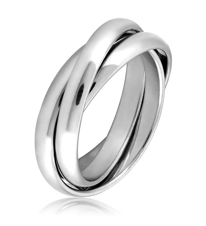 Women's Polished Triple Intertwined Ring
