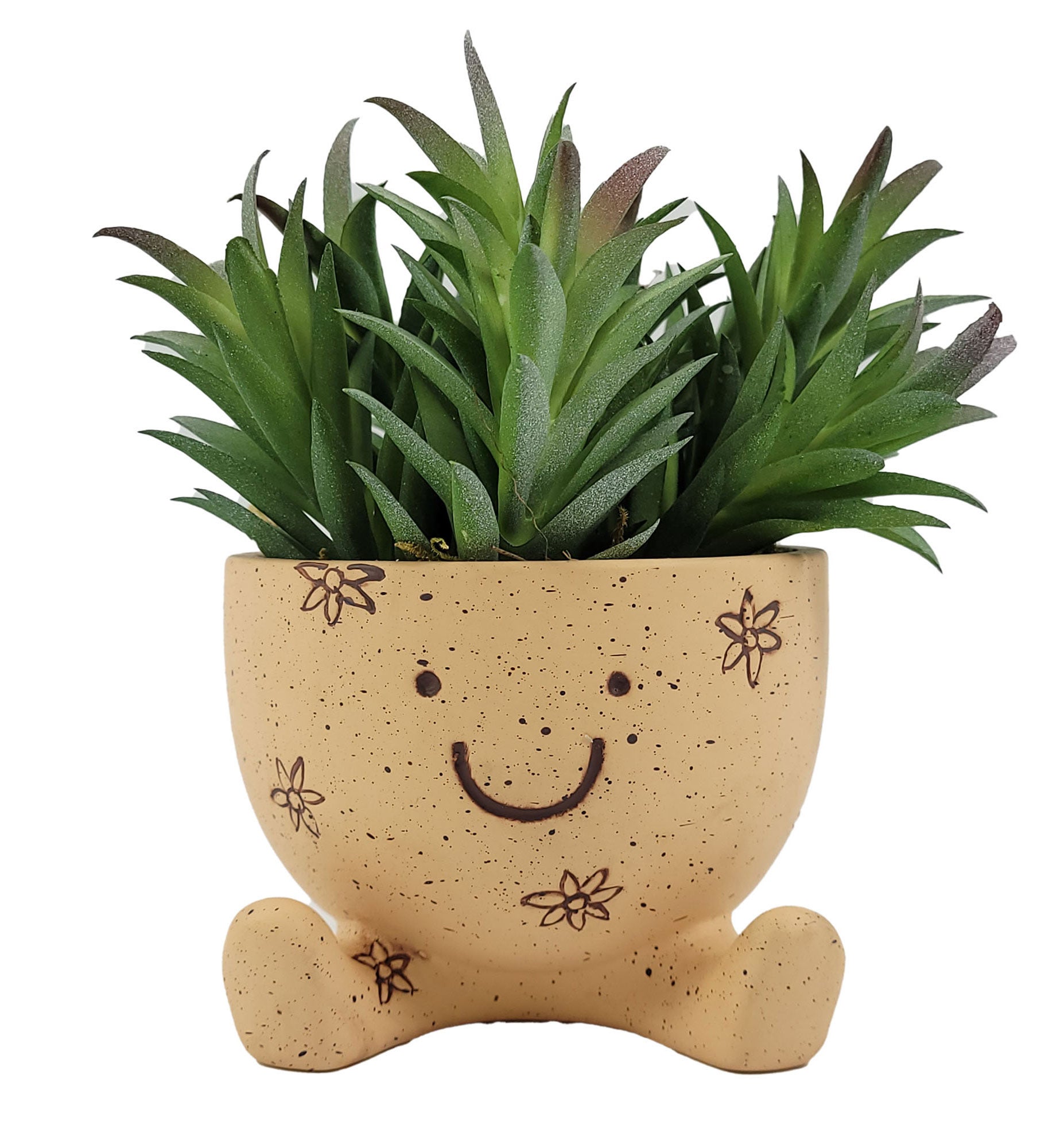 Happy Legs Faux Succulent Planter