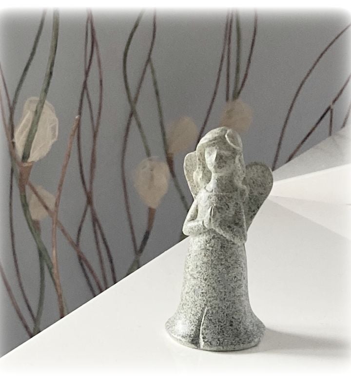 Memorial Angel Statue Sympathy Gift - Ceramic with LED Light