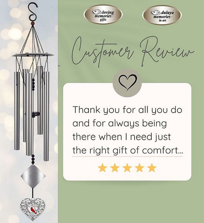 Cardinals Appear When Loved One Is Near Windchime Sympathy Gift