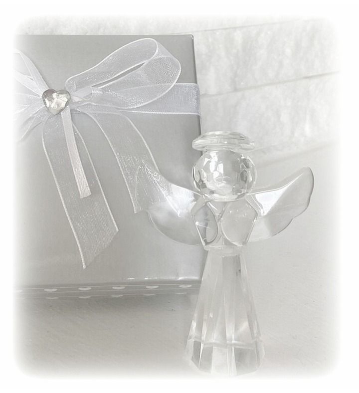 Crystal Angel Mini Statue Sympathy Gift With Condolences Card