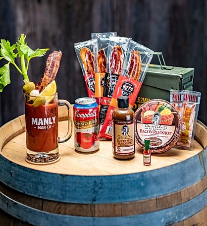 Bacon Bloody Mary Ammo Can Gift Basket