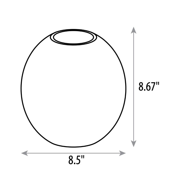 Glass Oval W Luminara Flameless