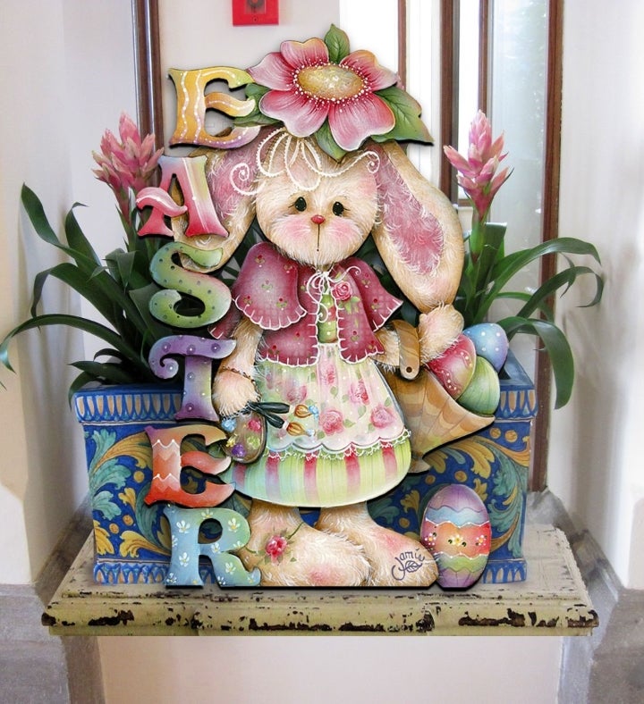 The Easter Bunny Easter Door Decor By J. Mills price Easter Spring Décor
