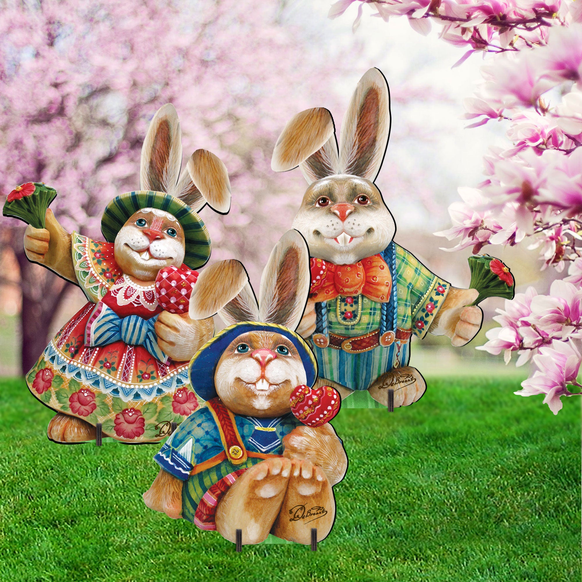 Easter Bunny Family Outdoor Decor By G. Debrekht Easter Spring Décor