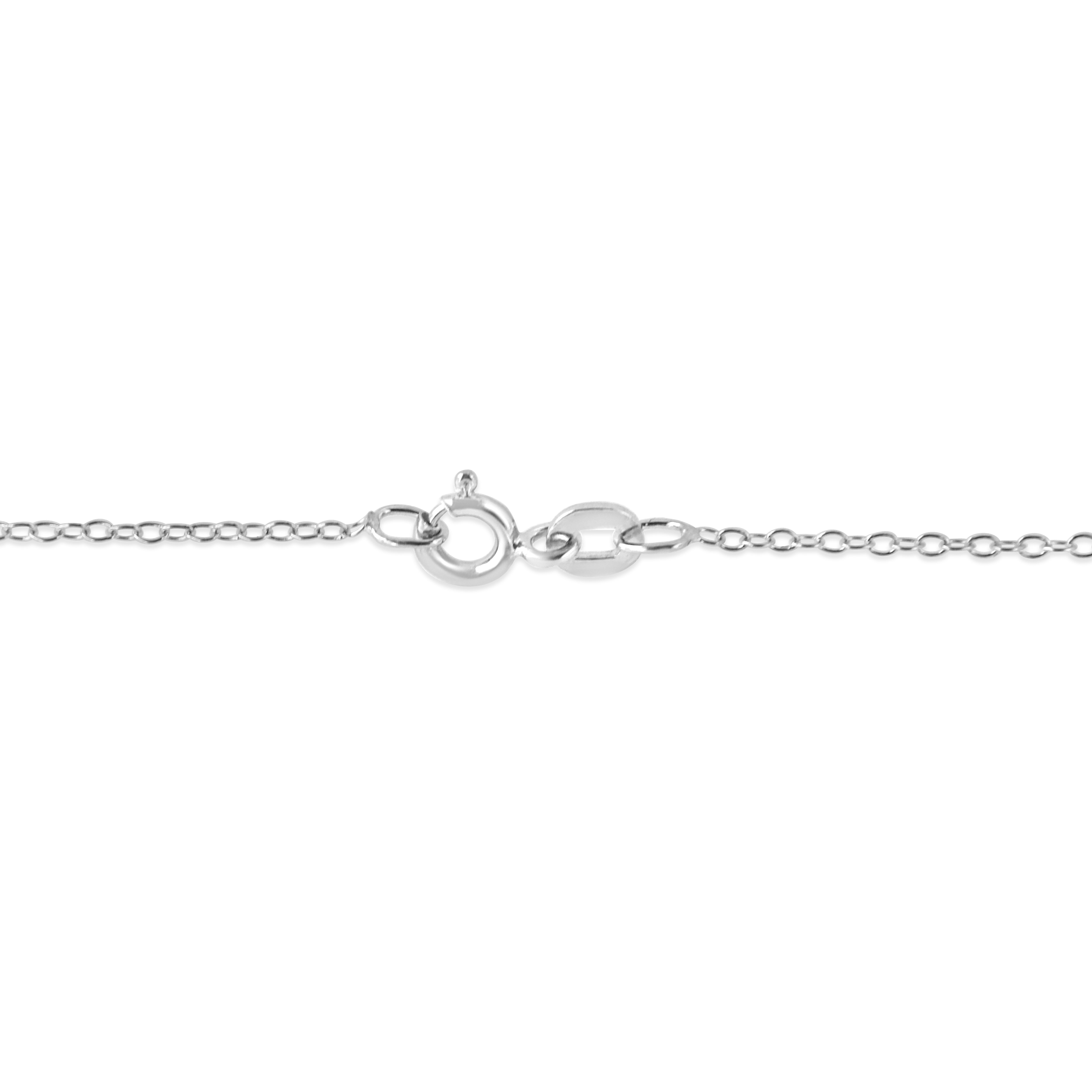 925 Sterling Silver 1/4 Cttw Diamond Engraved Mom Heart Pendant Necklace
