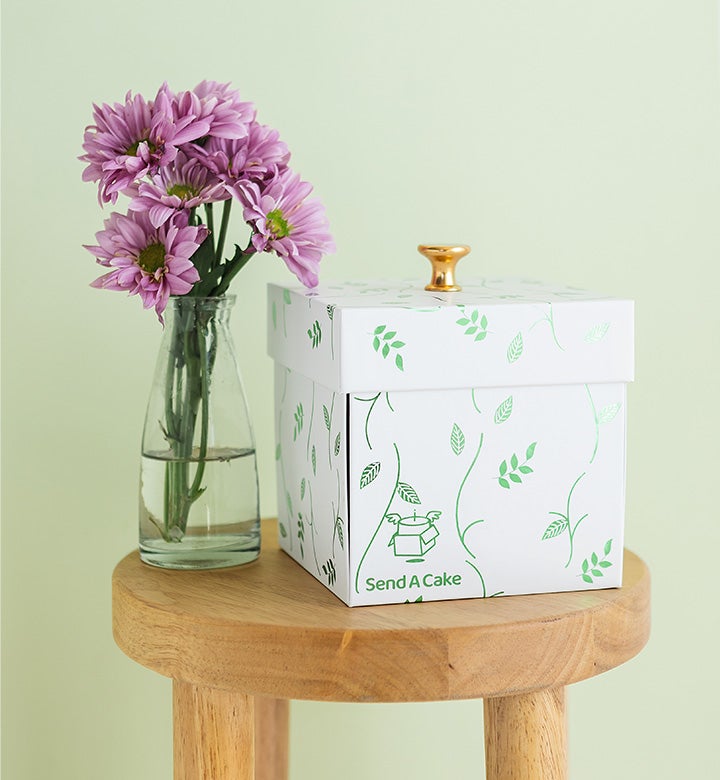 Blossom Box Gift With Butterfly Surprise and Cake