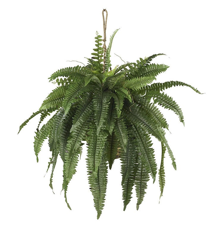 Nearly Natural 22" Artificial Large Boston Fern Hanging Basket"