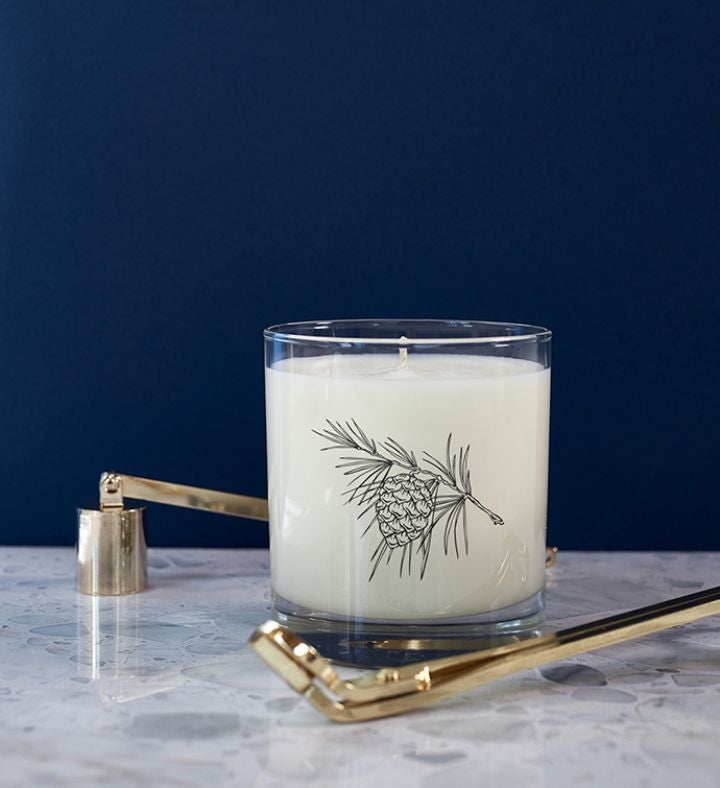 Seasonal Candle In Reusable Rocks Glass