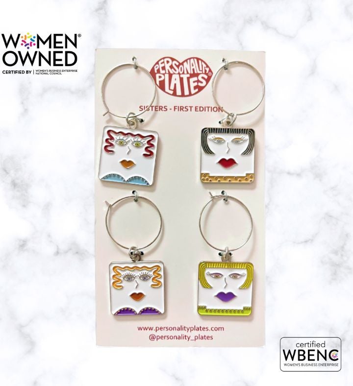 Personality Plates Wine Charms – Sisters First Edition 