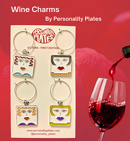 Personality Plates Wine Charms – Sisters First Edition 