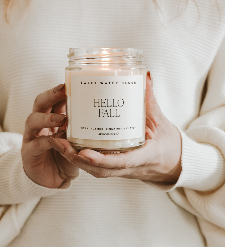 Hello Fall Soy Candle 9 Oz